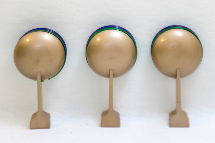 Set of 3 Murano wall lamps - 1980s