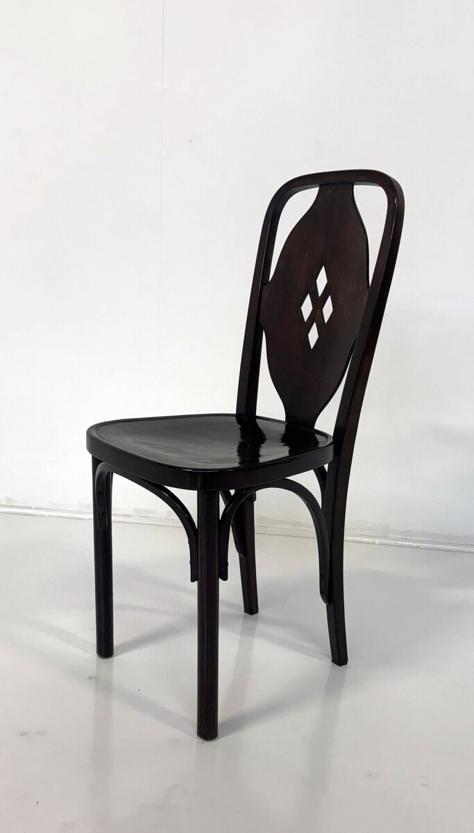 Set of 6 stained wood chairs - Carl Witzmann (1833 - 1952) for J. § J. Khon - Vienna 1908