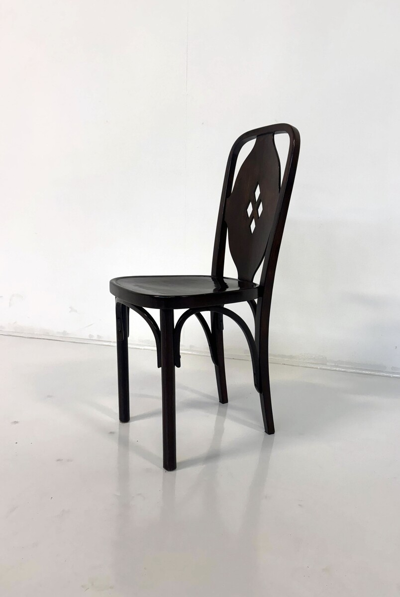 Set of 6 stained wood chairs - Carl Witzmann (1833 - 1952) for J. § J. Khon - Vienna 1908