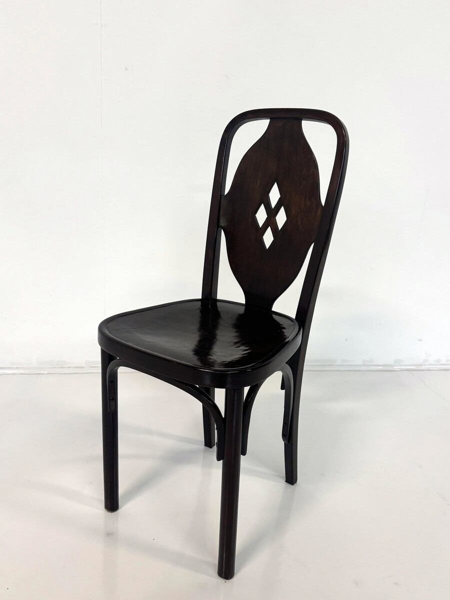 Set of 6 stained wood chairs - Carl Witzmann (1833 - 1952) for J. § J. Khon - Vienna 1908