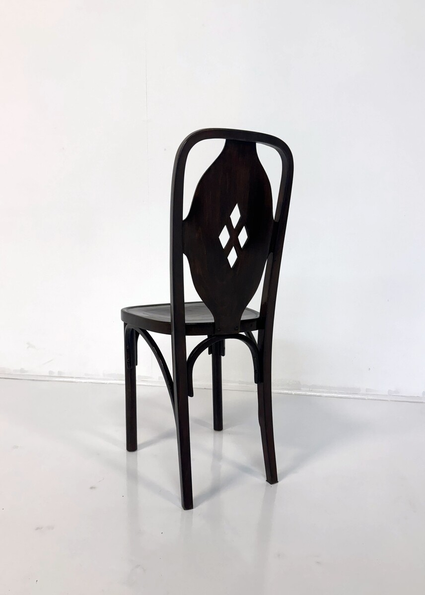 Set of 6 stained wood chairs - Carl Witzmann (1833 - 1952) for J. § J. Khon - Vienna 1908