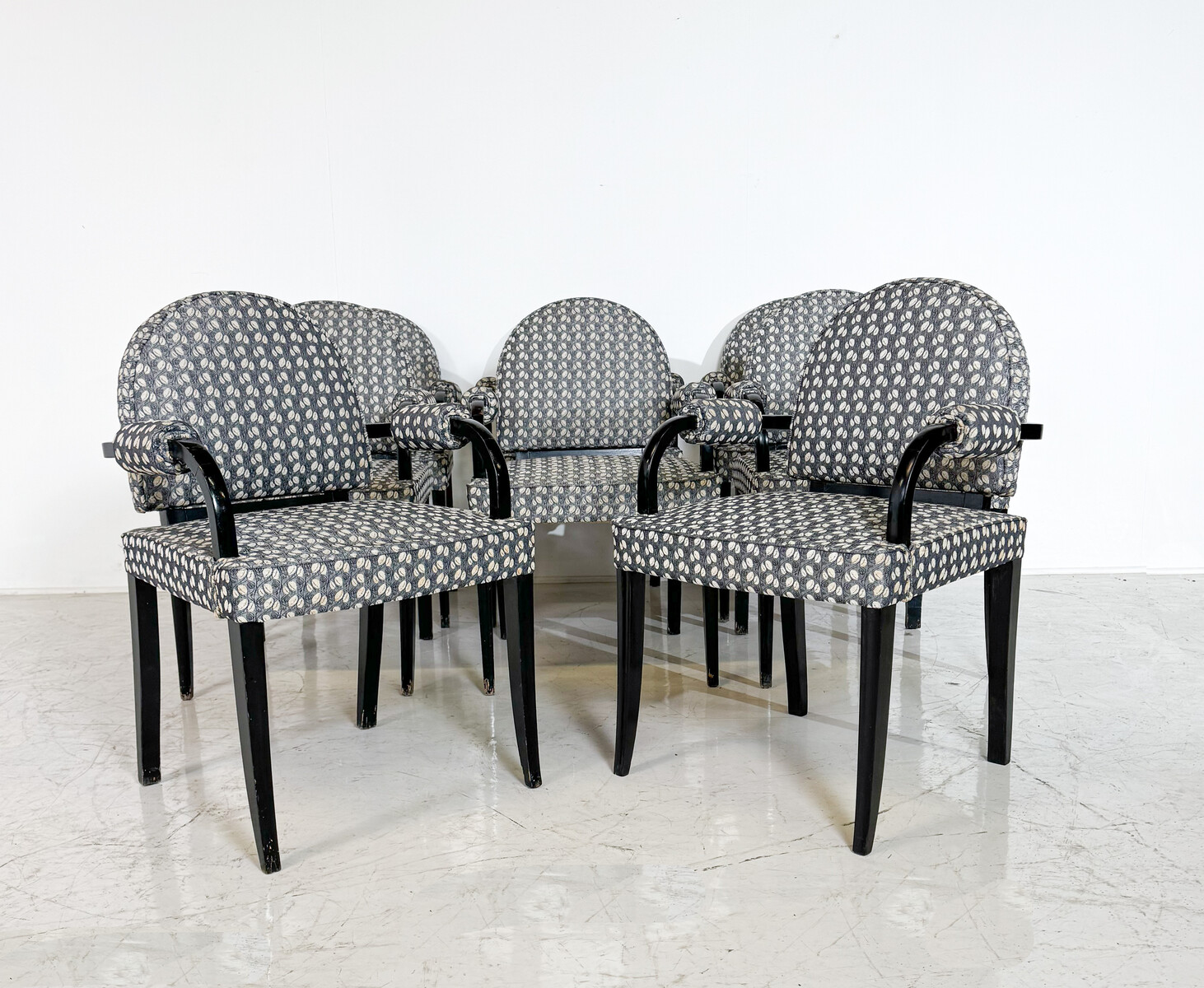 Set of 8 Art Deco Armchairs