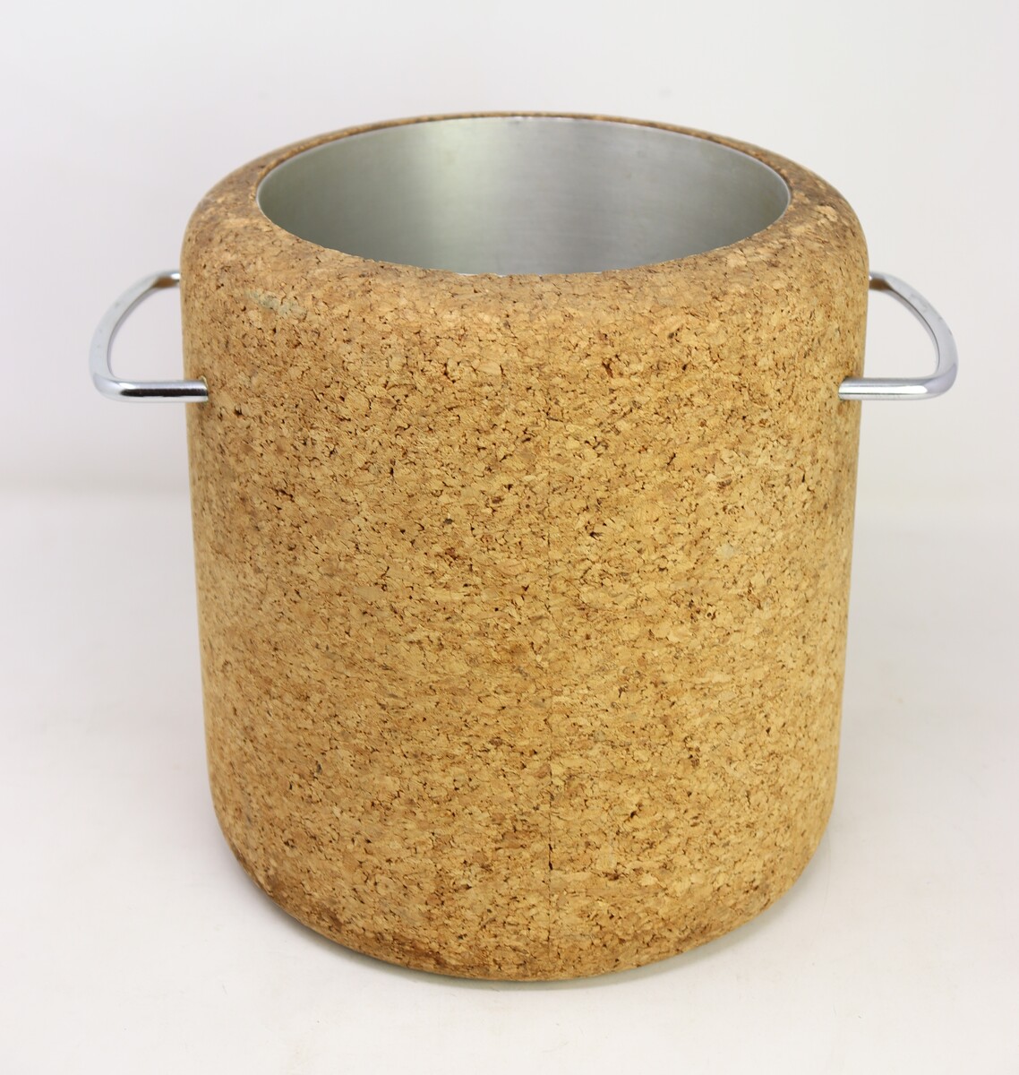 Set of a Cork Cooler and Ice Bucket.