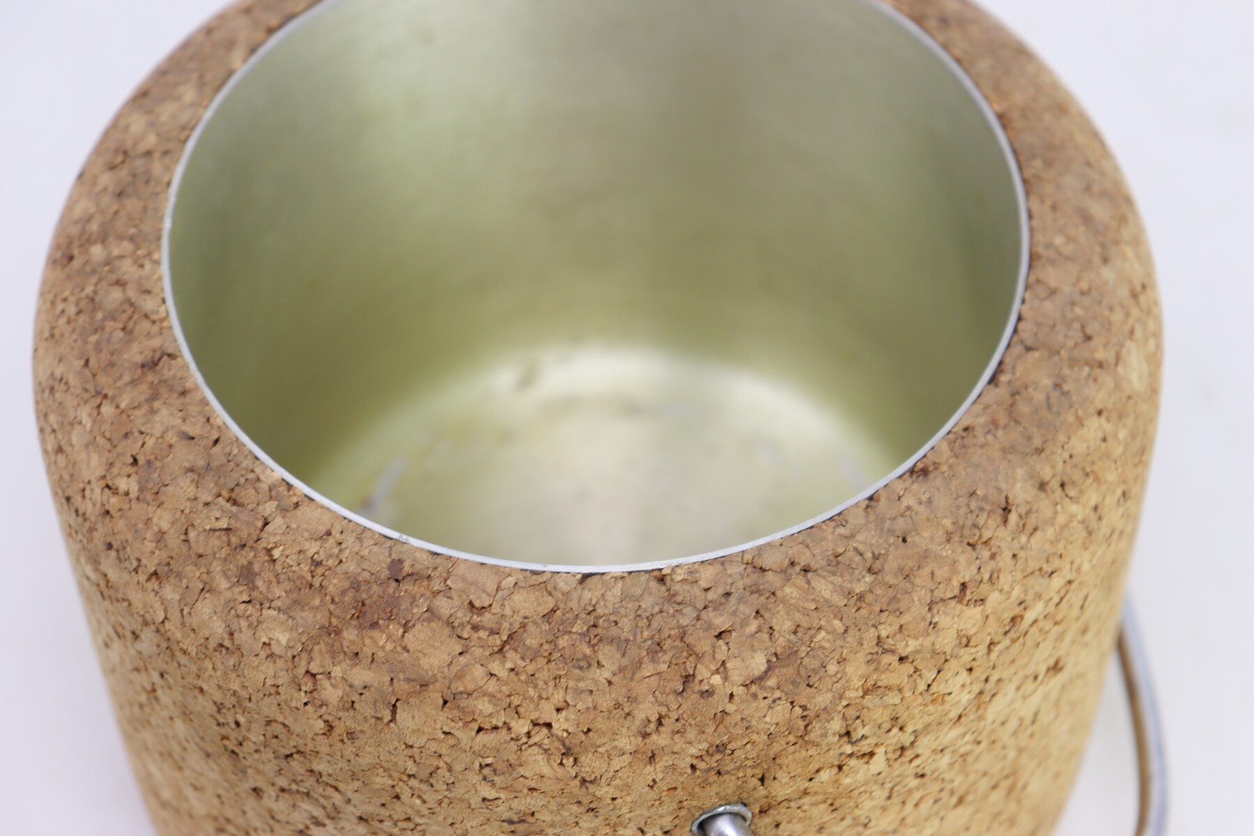 Set of a Cork Cooler and Ice Bucket.