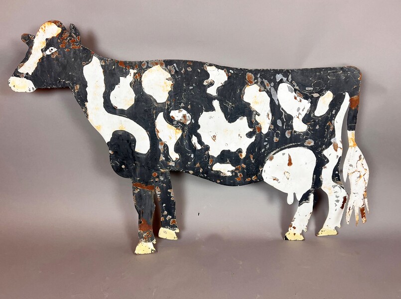 Sheet-metal butcher shop sign, 20th