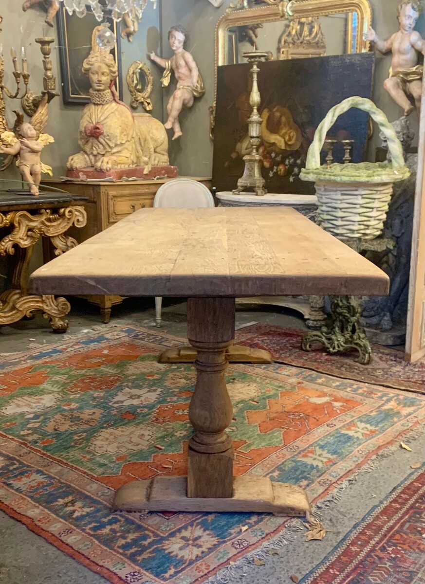 solid oak farmhouse table