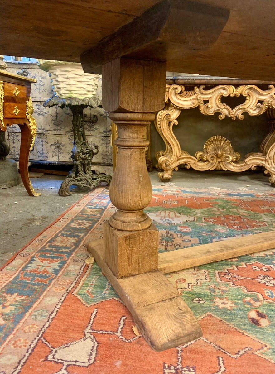 solid oak farmhouse table