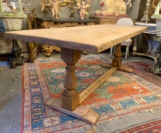 solid oak farmhouse table