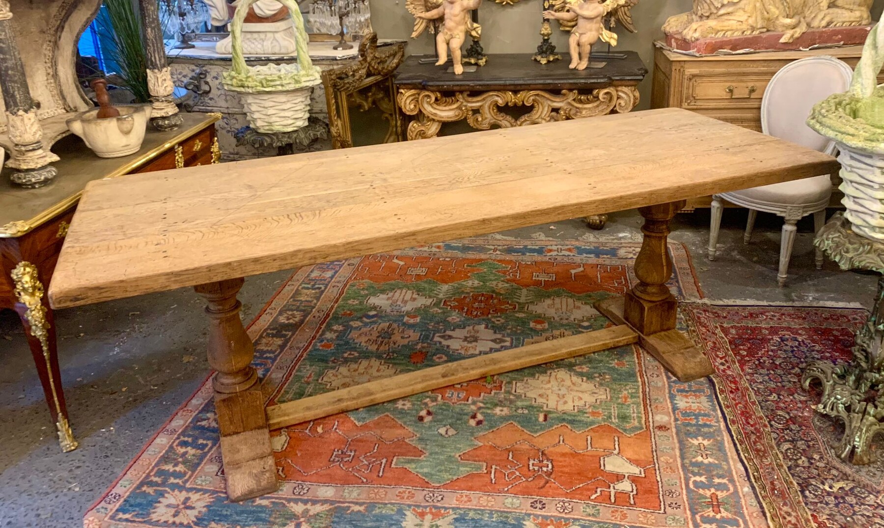 solid oak farmhouse table