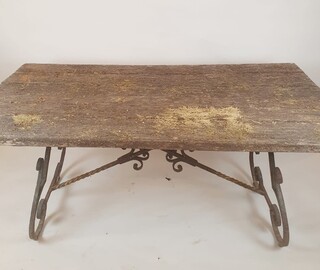 Spanish-style wrought iron table, late 18th century