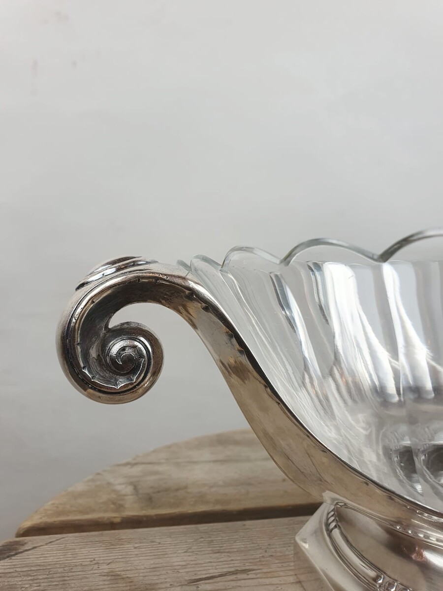 SUE & MARE, silver-plated metal centerpiece, circa 1930