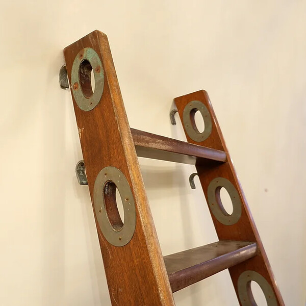 Teak boat ladder, circa 1960