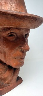 Terracotta sculpture representing the singer Hank Williams