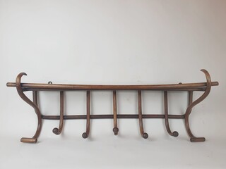 Thonet wall coat rack, circa 1900 (stamped)