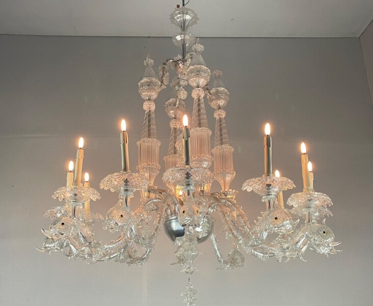 Venitian Chandelier In Murano Glass 12 Arms Of Light