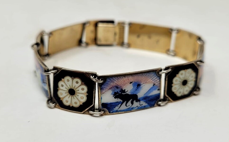 Vermeil and enamel bracelet by David Andersen